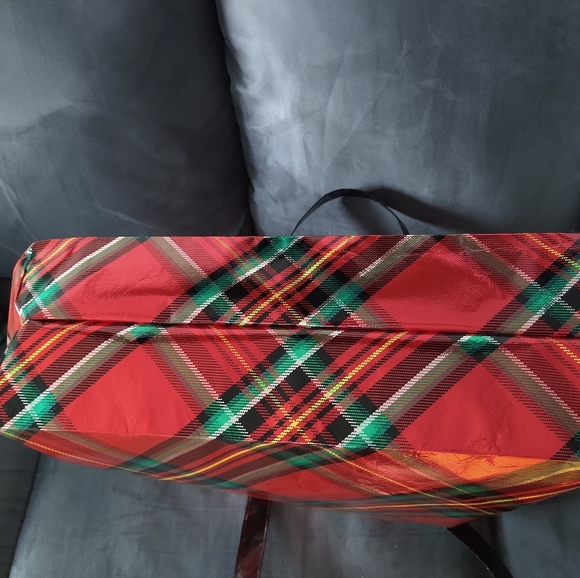 NWT PINK Plaid Reusable Tote - Picture 3 of 3